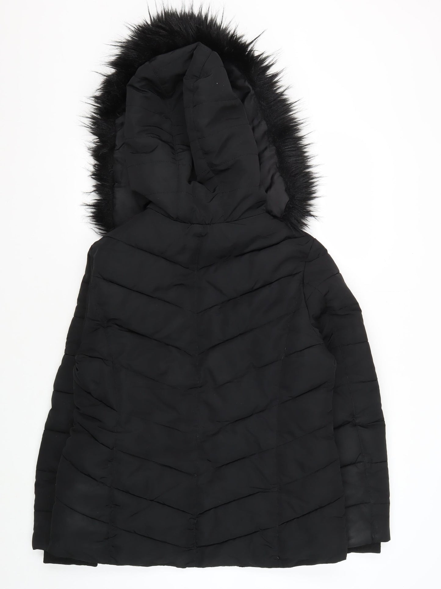 Miss Selfridge Women's Black Puffer Coat Size 12