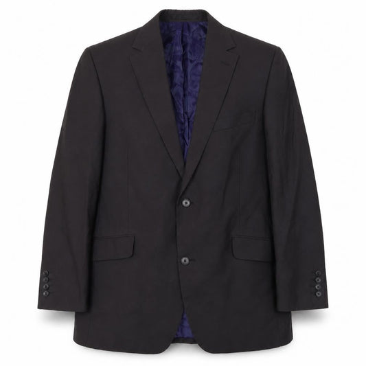Mens 42 Chest Regular Daniel Hechter Black Two-Button Blazer