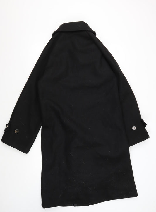 Boohoo Women's Black Cape Coat in Size 8