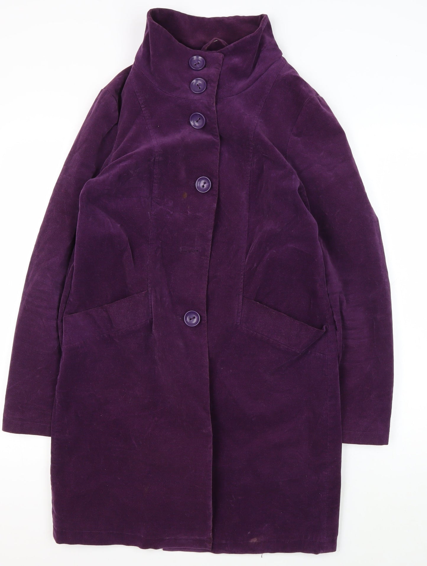 White Stuff Women's Purple Mid-Length Coat Size 10