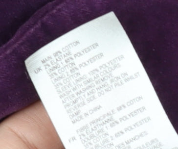 White Stuff Women's Purple Mid-Length Coat Size 10