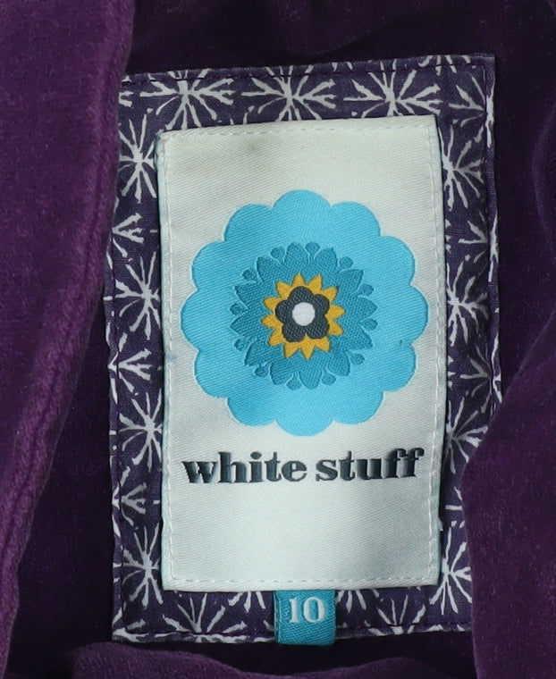 White Stuff Women's Purple Mid-Length Coat Size 10
