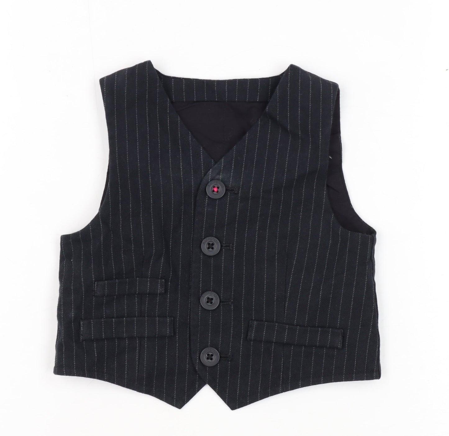 Marks and Spencer Unisex Baby Grey Pinstripe Waistcoat 3-6M
