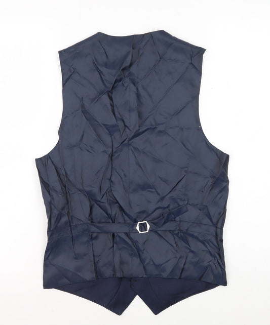 Marks and Spencer Blue 34R Men's Wool Waistcoat
