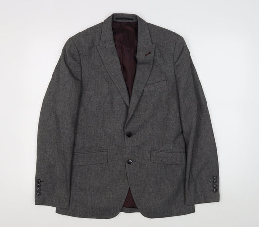 Burton Menswear London Grey Slim Fit Blazer 36S