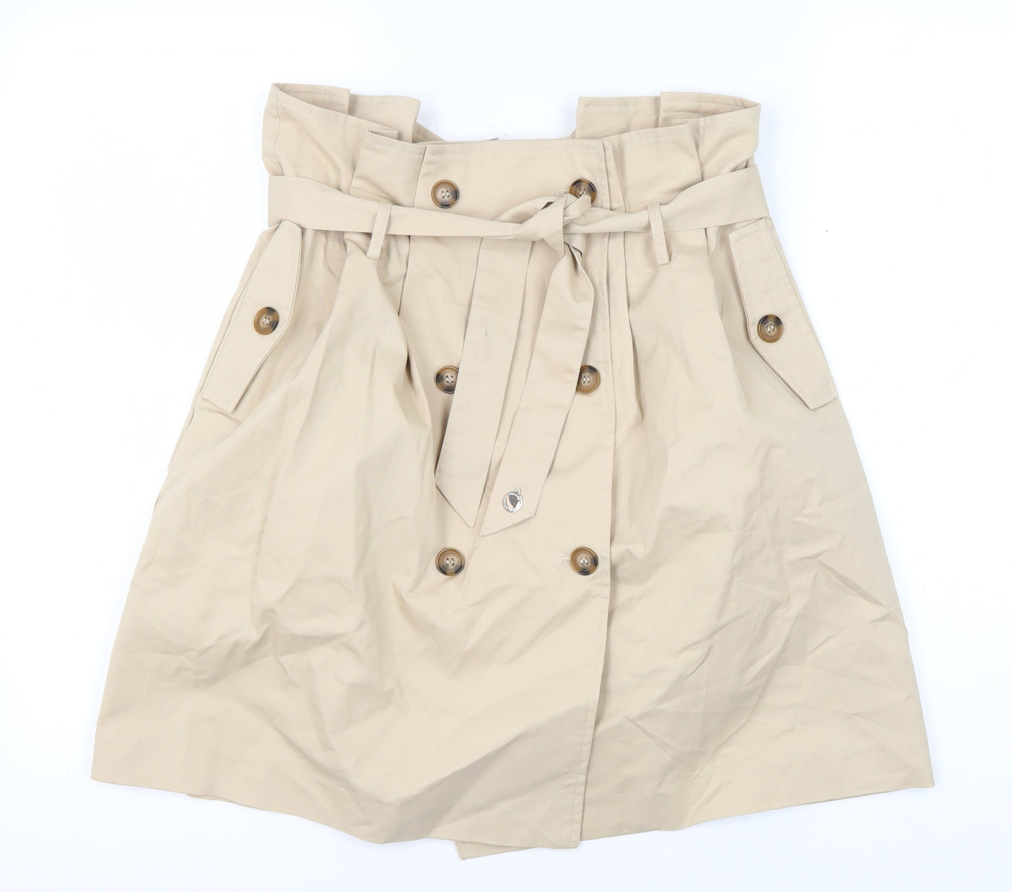 Morgan Women's Beige A-Line Knee Length Skirt Size 10