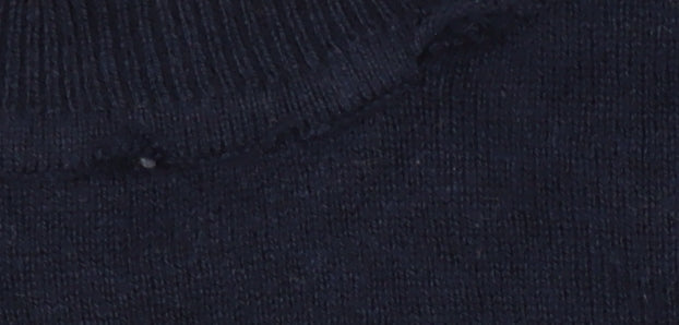 Oasis Women's Blue Crew Neck Striped Jumper - Size L