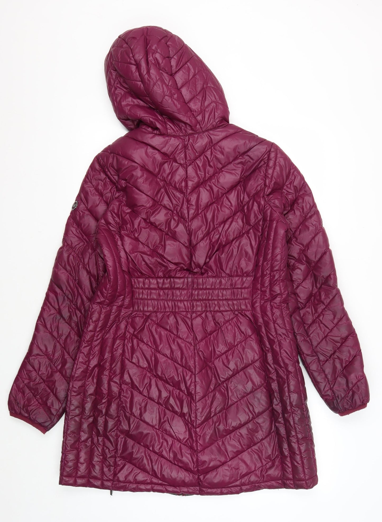 Michael Kors Women's Purple Hooded Puffer Jacket M