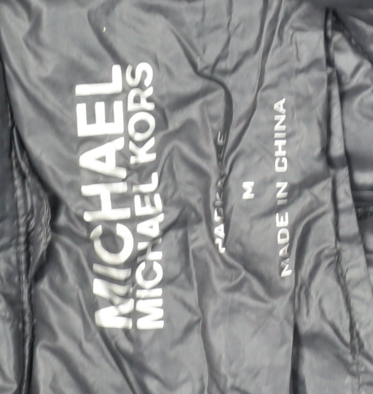Michael Kors Women's Purple Hooded Puffer Jacket M