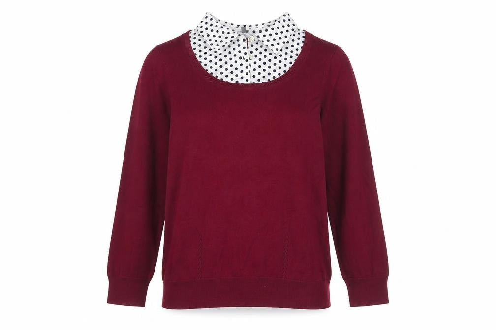 Womens UK 12 Regular Laura Ashley Red Pullover