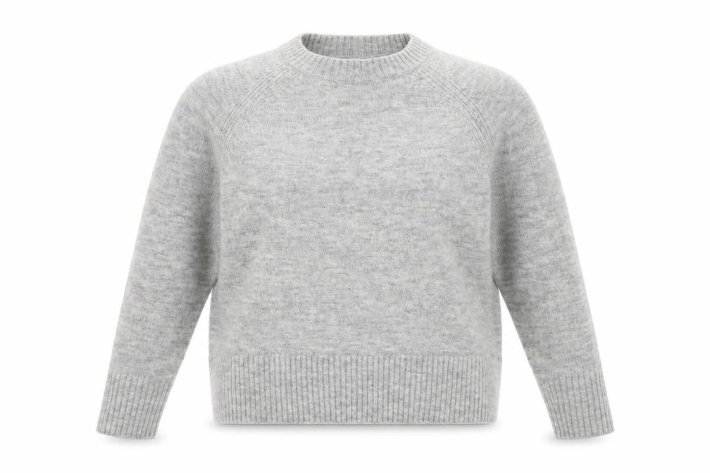 Mango Women's Grey Wool Blend Pullover Jumper XS