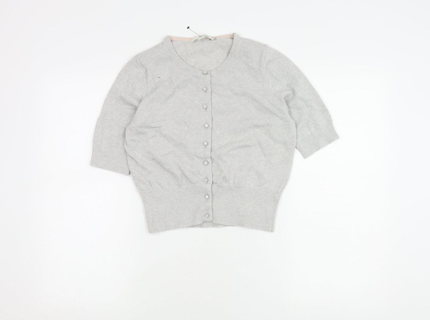 Boden Women's Silver Cardigan, Size 10, Round Neck