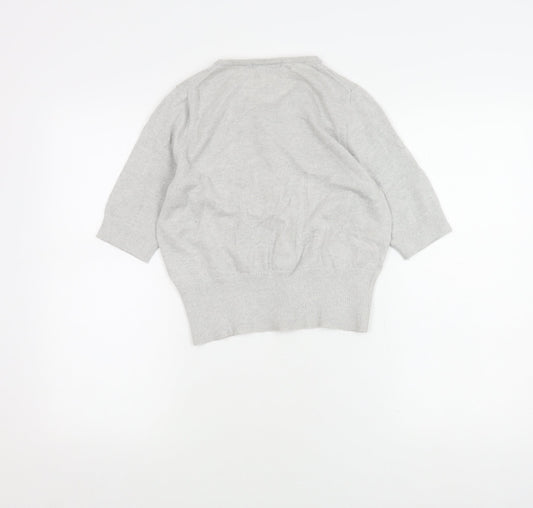 Boden Women's Silver Cardigan, Size 10, Round Neck