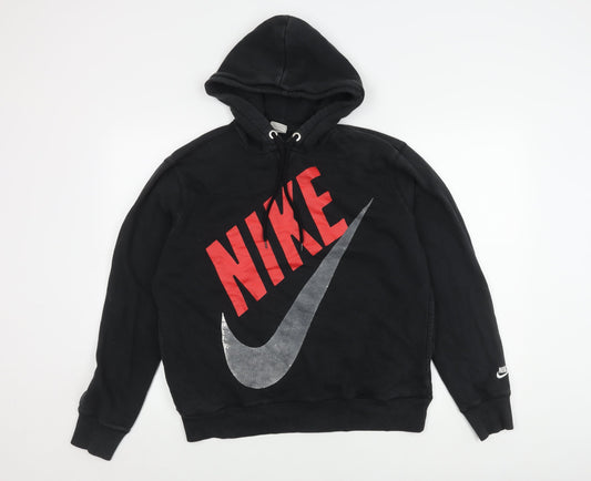 Nike Men’s Black Pullover Hoodie M with Logo