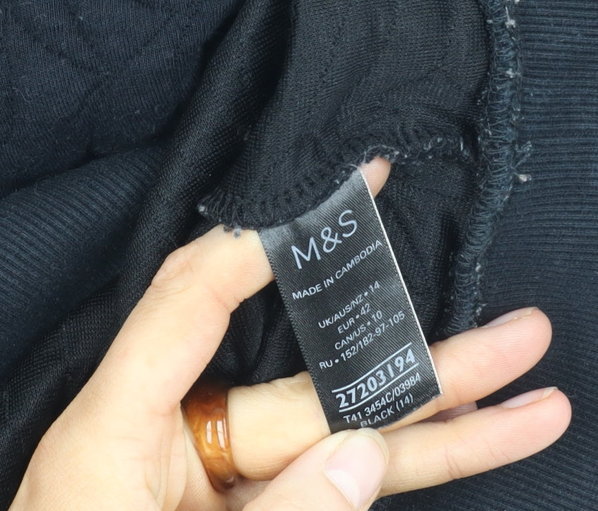 Marks and Spencer Women's Black Pullover Sweatshirt Size 14