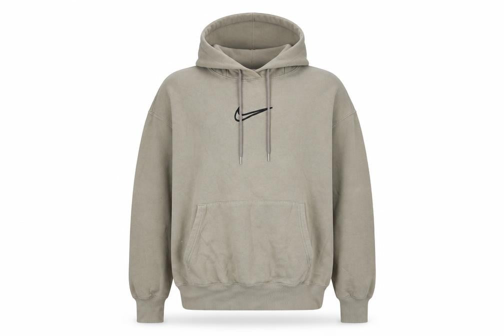 Mens UK M Regular Nike Beige Pullover Hoodie