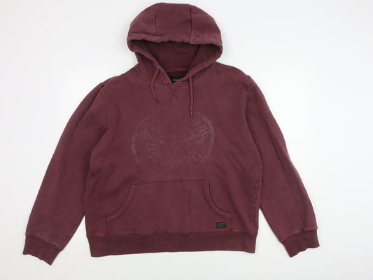 Firetrap Men's XL Red Pullover Hoodie with Graphic Print