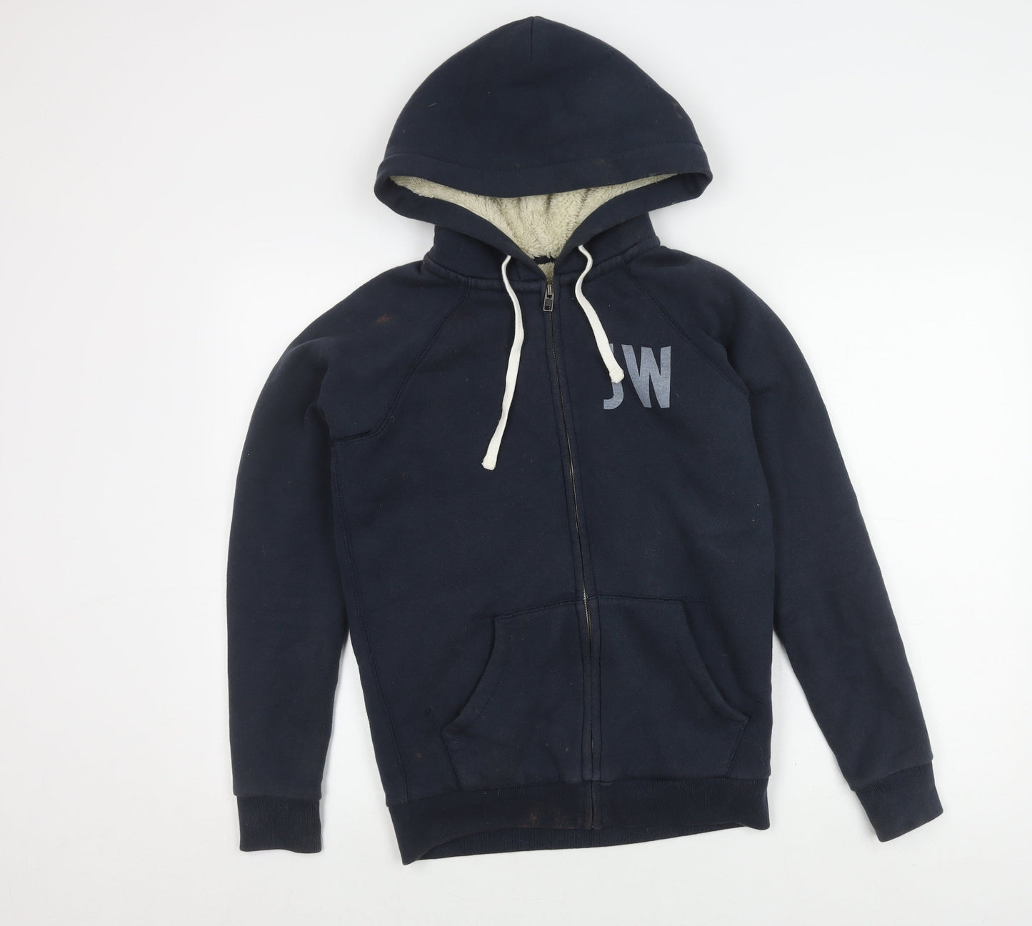 Jack Wills Women's Blue Hooded Jacket Size 8