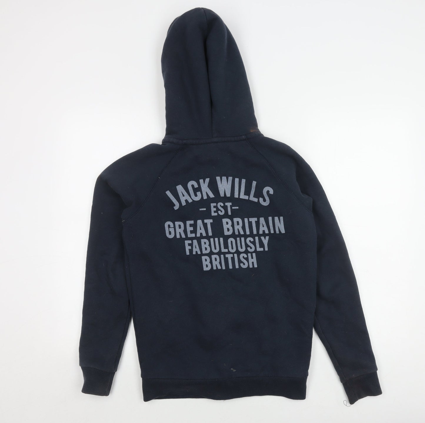 Jack Wills Women's Blue Hooded Jacket Size 8