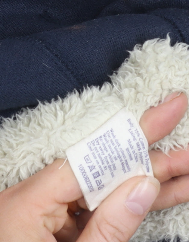 Jack Wills Women's Blue Hooded Jacket Size 8