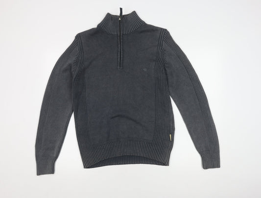 Camel Active Men's Grey Full Zip Jumper Size S