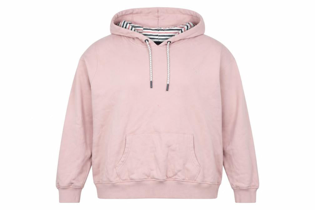 Womens UK 18 Relaxed Crew Clothing Company Pink Pullover Hoodie