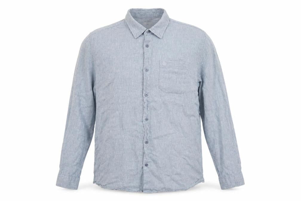 TOG24 Men's Blue Long Sleeve Button-Up Shirt 2XL
