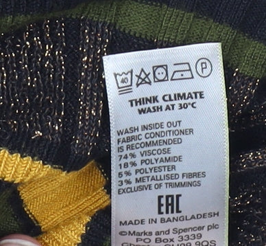 Marks and Spencer Women's Multicoloured Striped Pullover