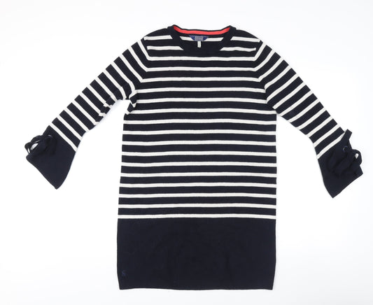 Joules Women's Blue Striped Pullover Jumper Size 10