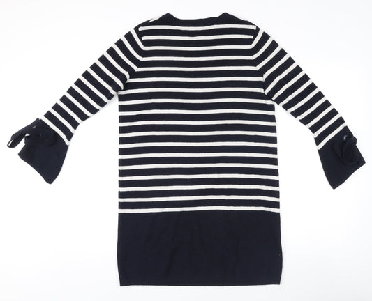 Joules Women's Blue Striped Pullover Jumper Size 10