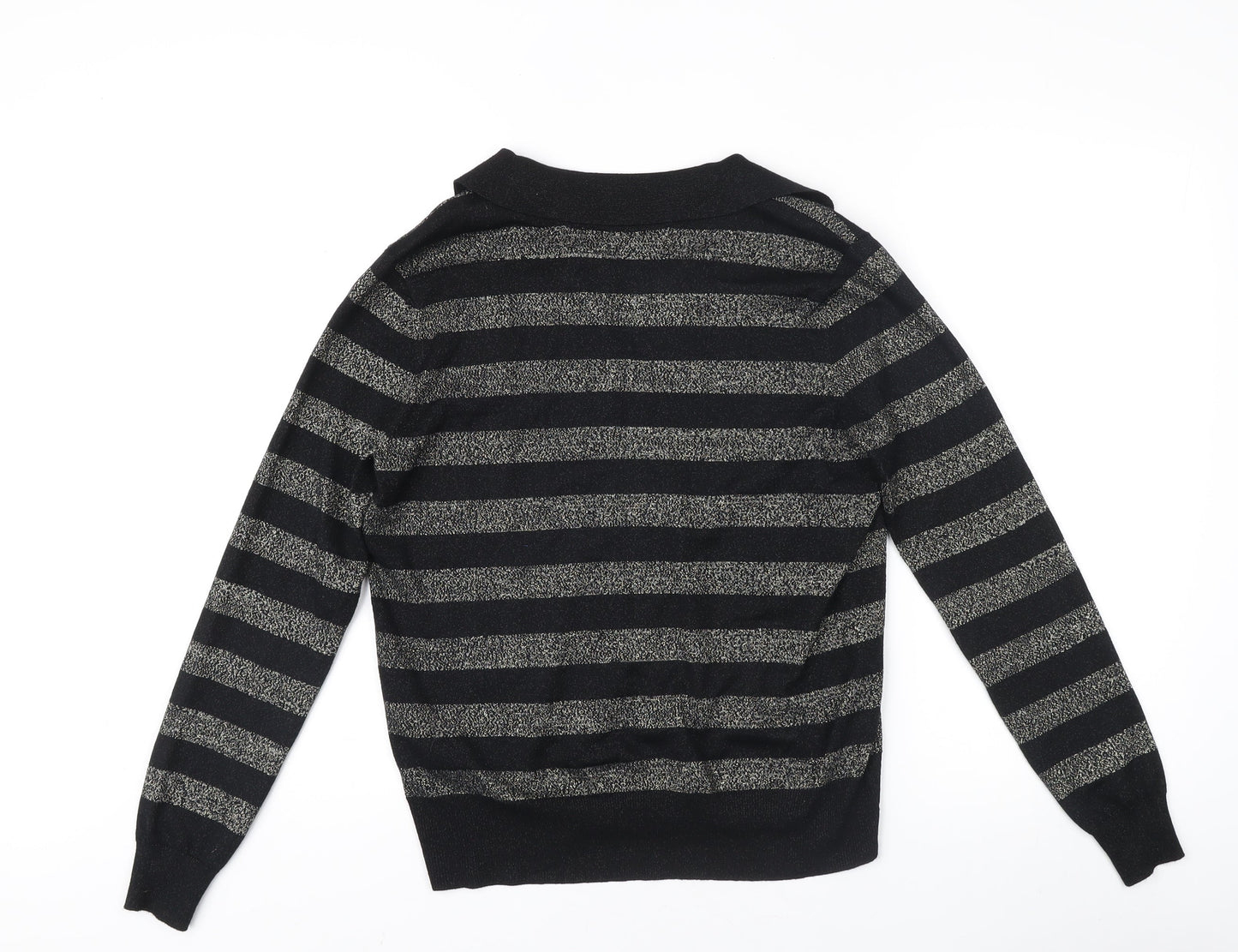 Marks and Spencer Black Striped Women's Pullover M