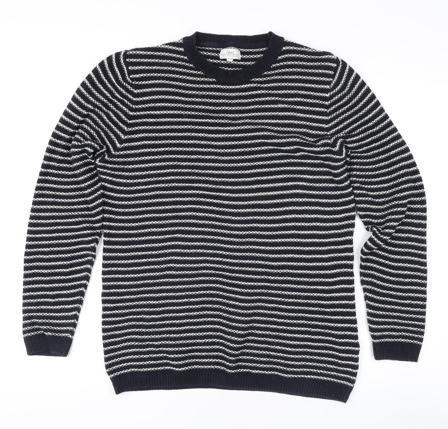 Next Women's Blue Striped Knit Jumper, Size M