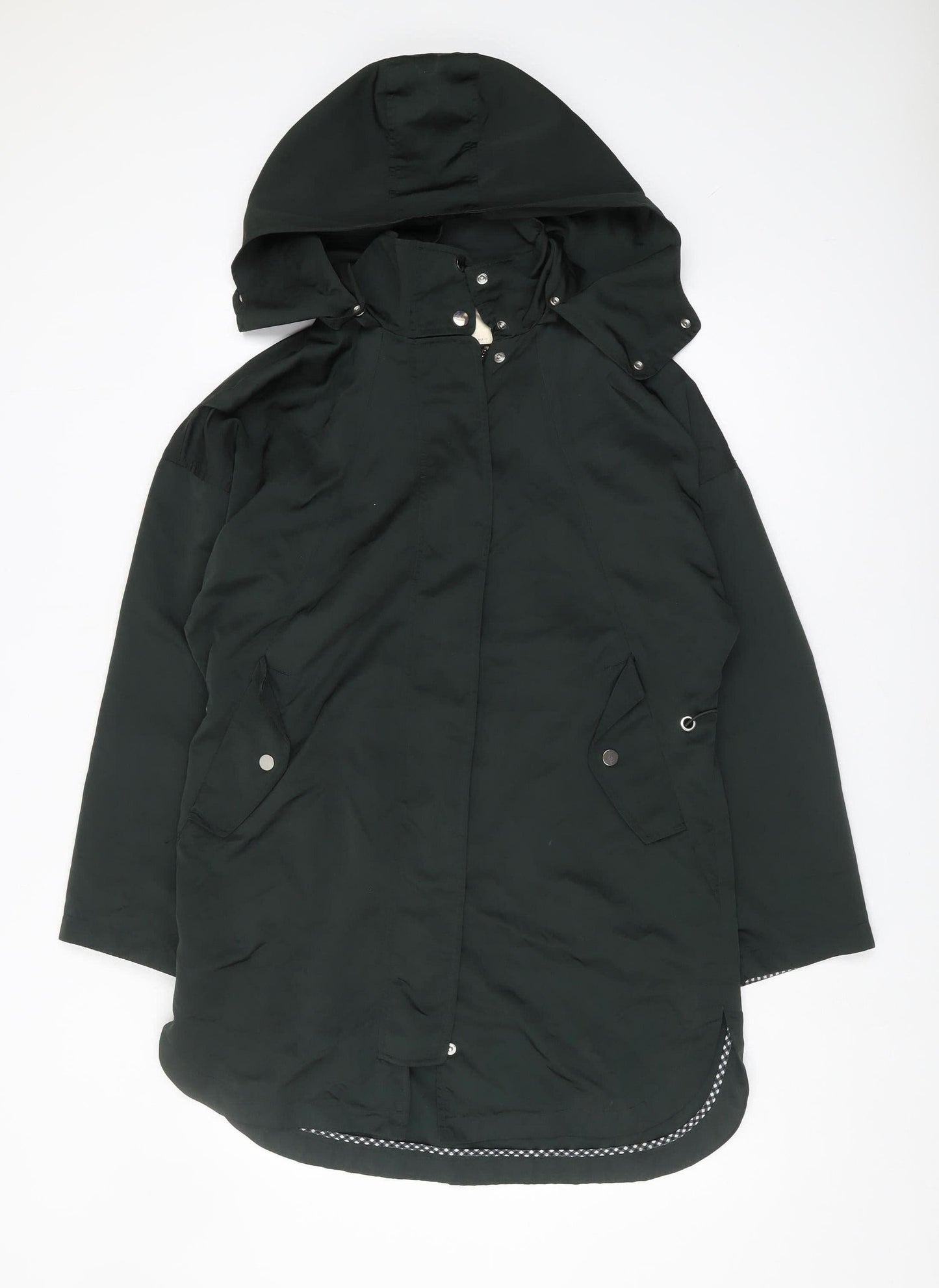 Zara Women's Black Parka Coat XS Hooded