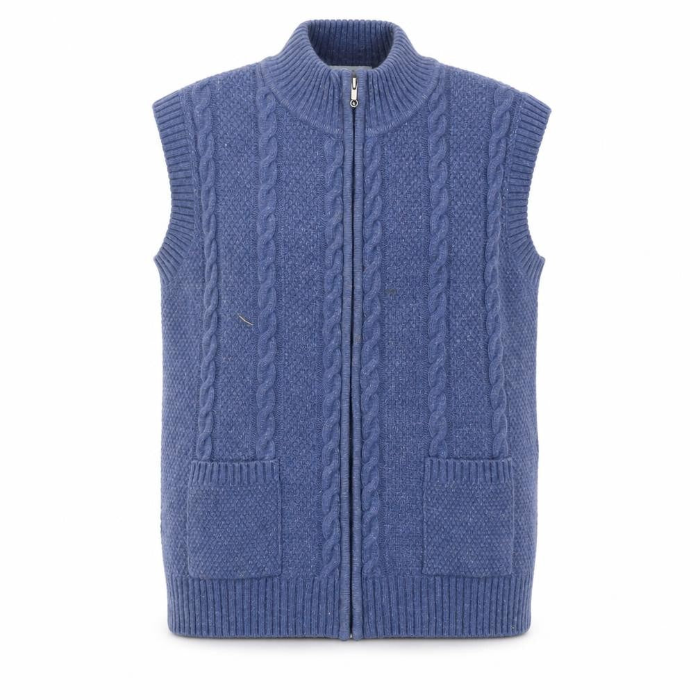 Honor Millburn Women's Blue Vest M with Mock Neck