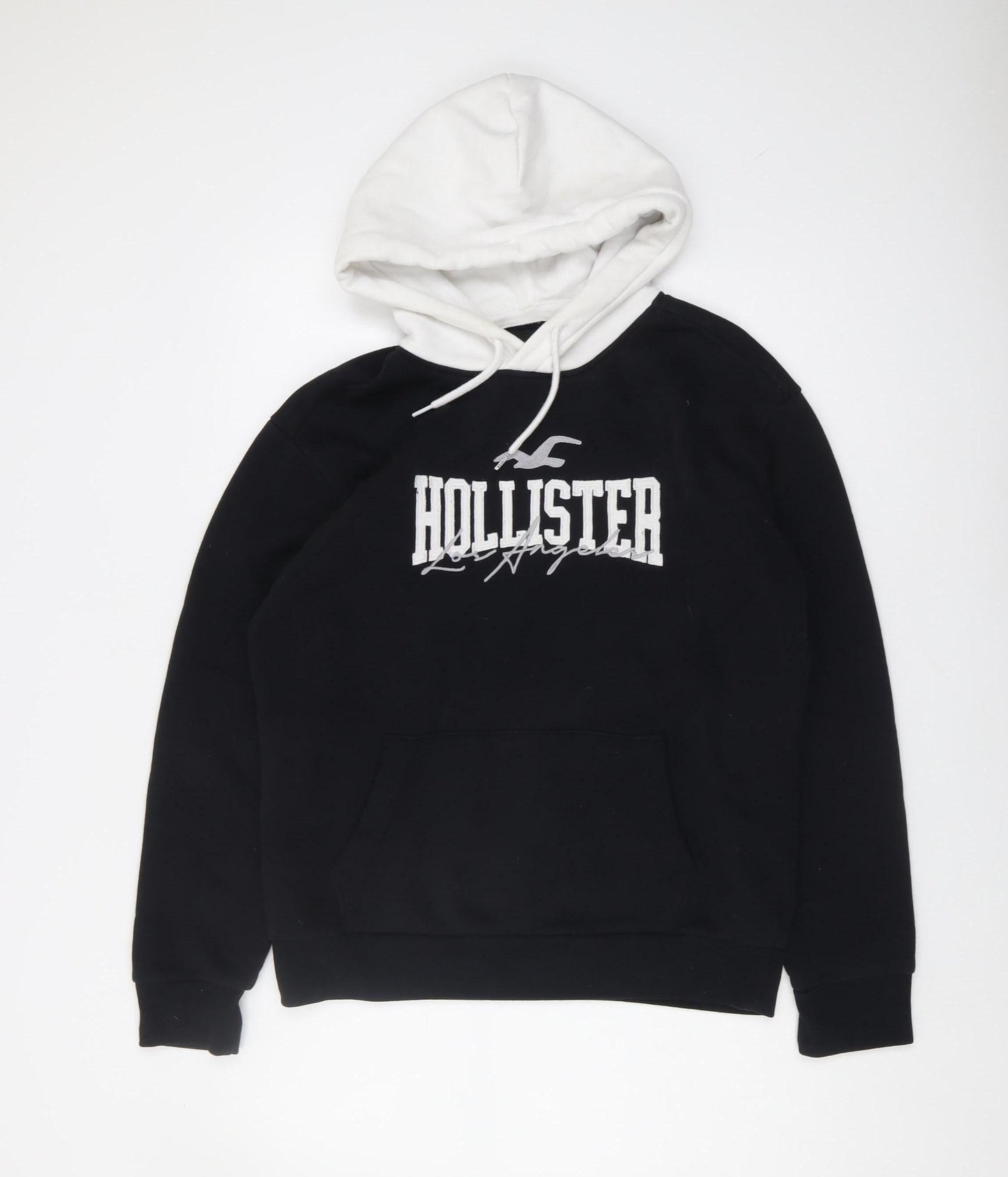 Hollister Men's Small Black Hoodie with Logo