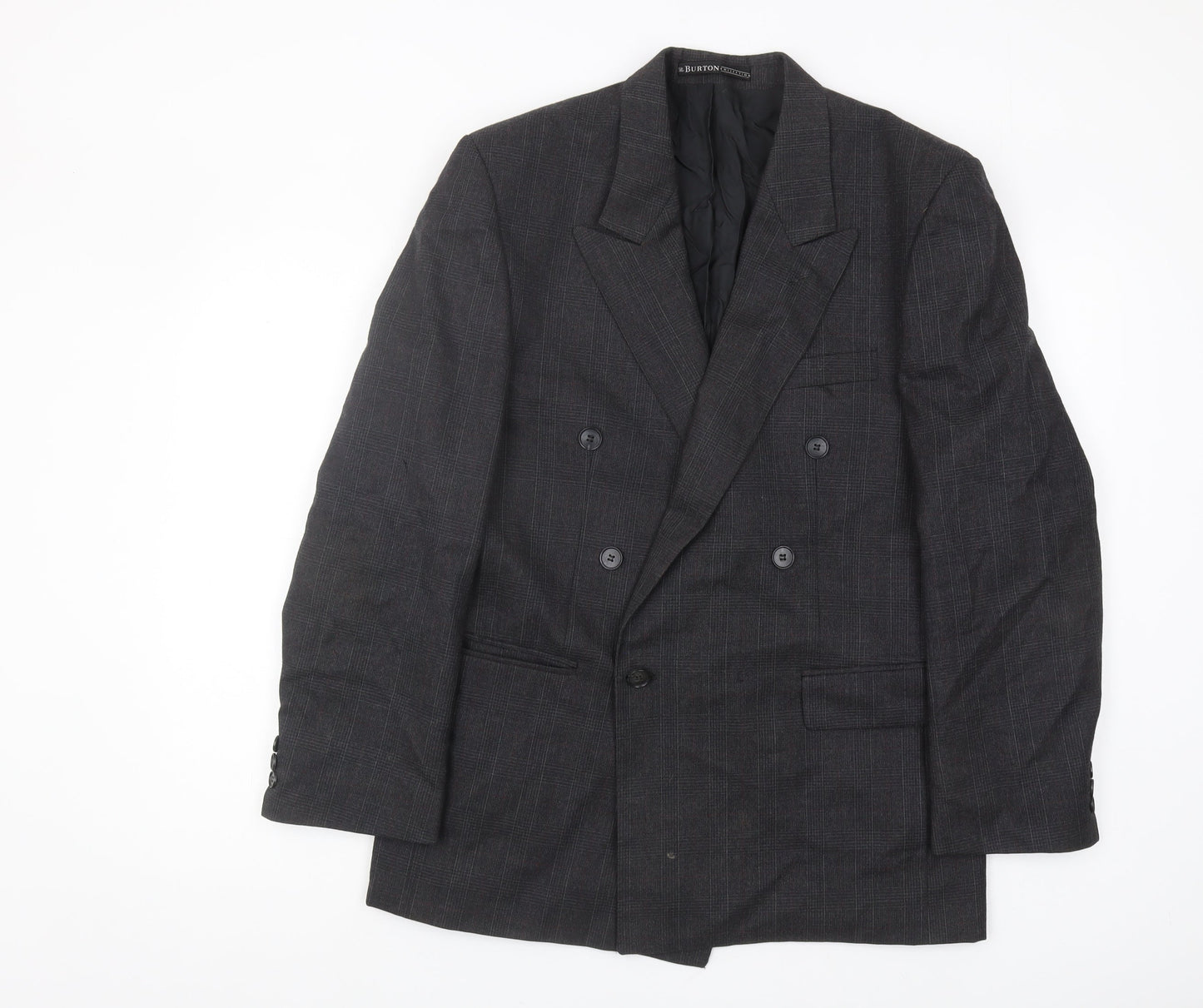 Burton Men's Black Double-Breasted Blazer 38R