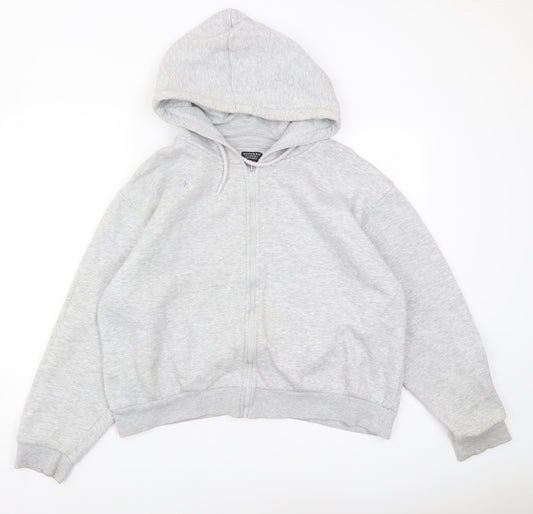 Mckenzie Unisex Grey Full Zip Hoodie Size 16