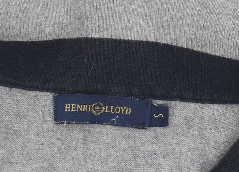Henri Lloyd Men's Grey Polo Shirt, Size S, Argyle Pattern
