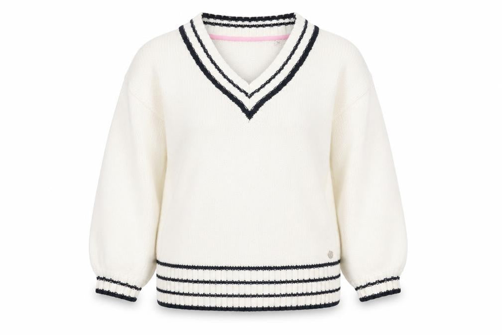 Womens UK 12 Regular Jack Wills Ivory Pullover Cable-Knit