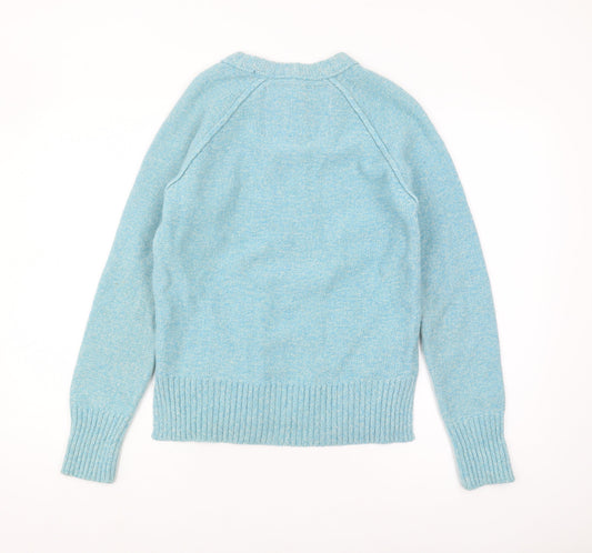 Superdry Women's Blue Cable-Knit Pullover M