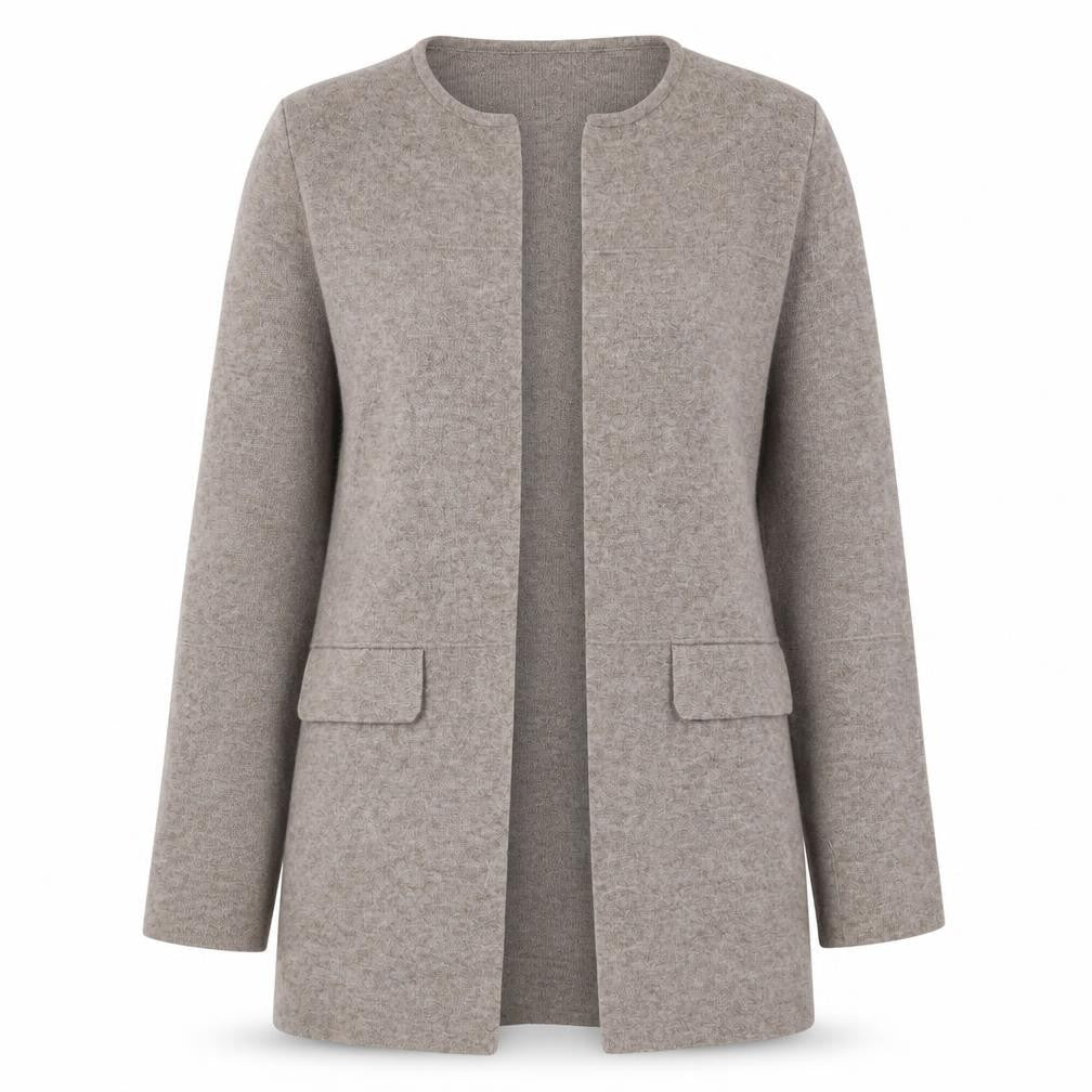 Sfera Women's Beige Cardigan, Size 8, Wool Blend, Casual