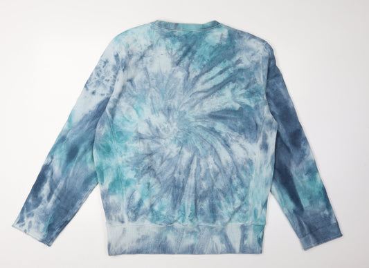 Champion Men's XL Blue Tie-Dye Sweatshirt Pullover
