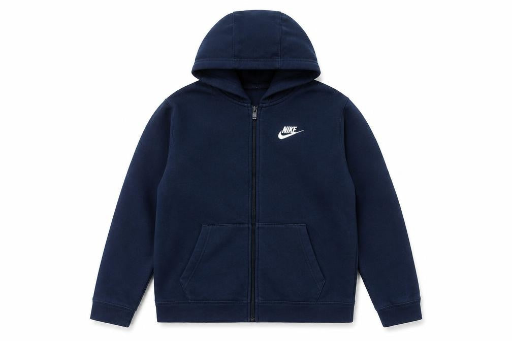 Nike Boys Blue Full Zip Hoodie XL with Pockets