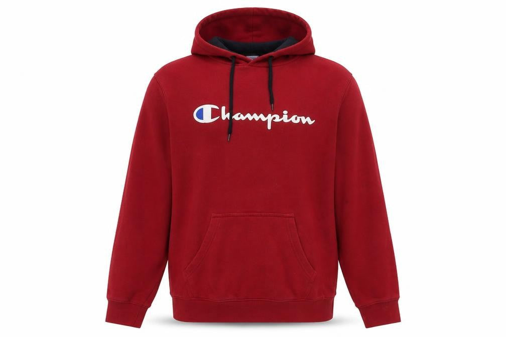 Mens UK S Regular Champion Red Pullover Hoodie