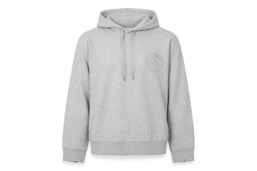 Mens UK M Regular Diesel Grey Pullover Hoodie