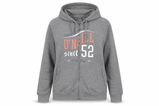 O'Neill Grey Unisex Hoodie M Full Zip Casual