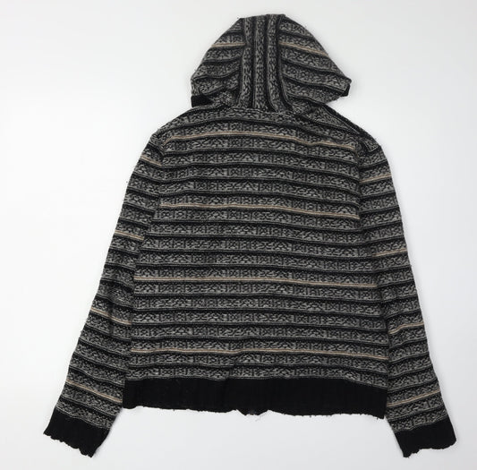 O'Neill Women's Hooded Full Zip Jumper L Black Beige