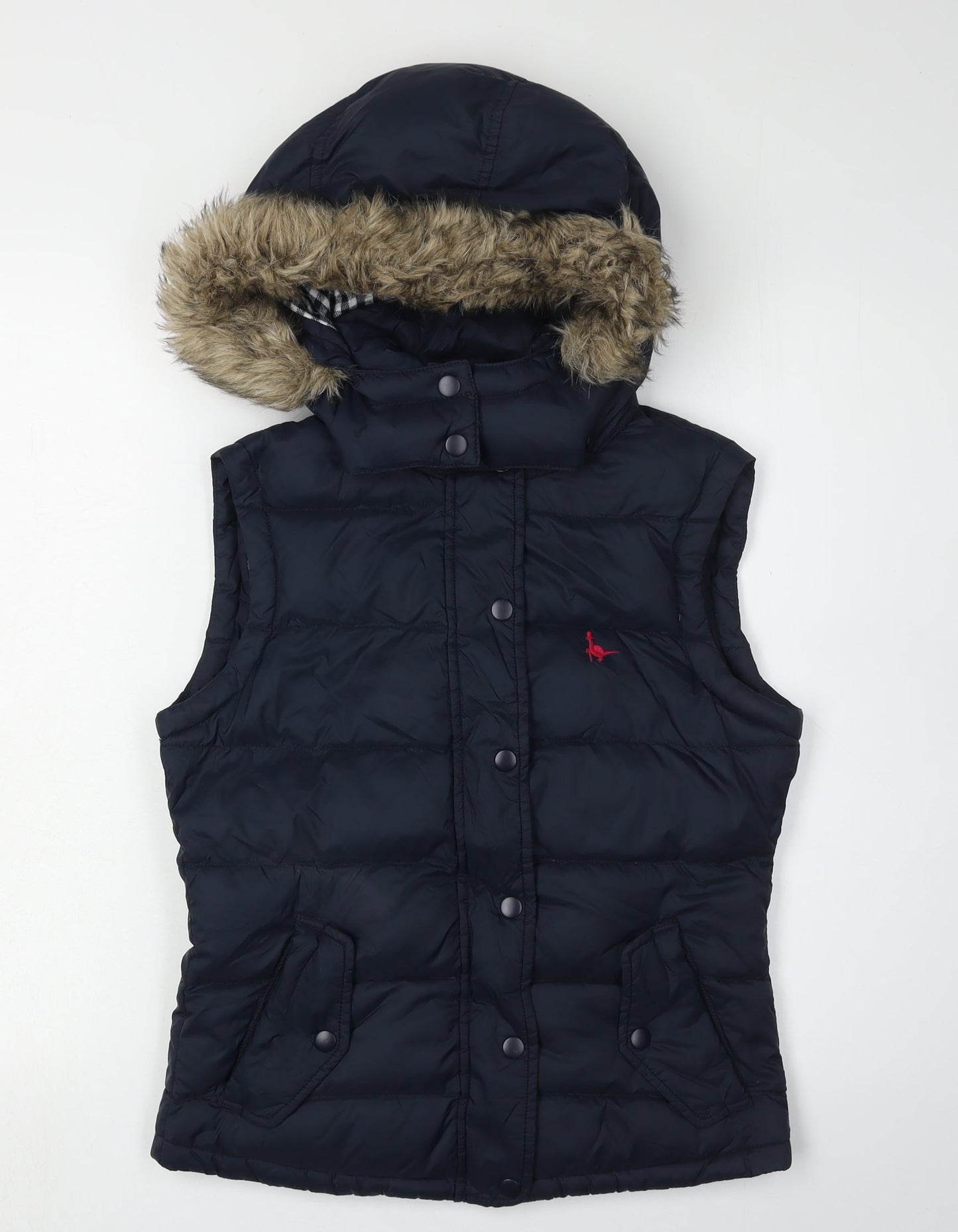 Jack Wills Women's Blue Puffer Waistcoat Size 8