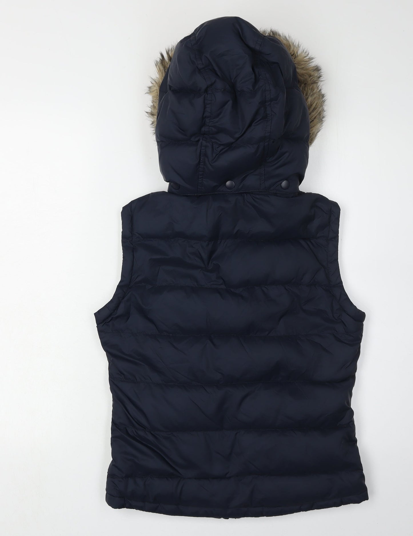 Jack Wills Women's Blue Puffer Waistcoat Size 8