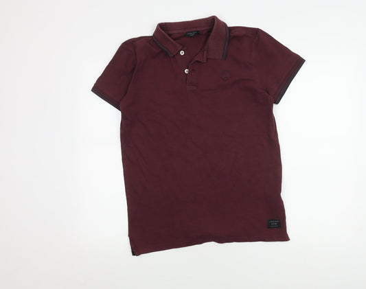 Jack & Jones Men's Maroon Polo Shirt M